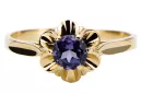 Artisanat vintage Anneau Alexandrite Or jaune 14 carats vrc004y